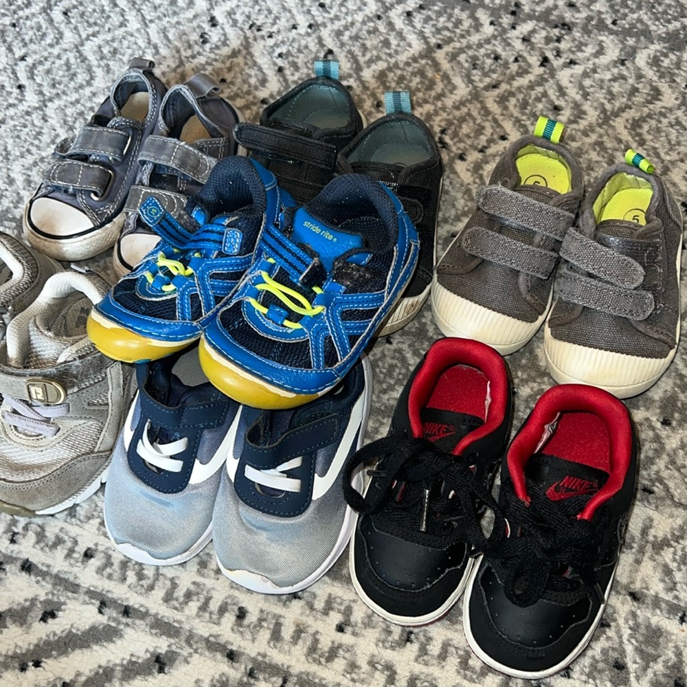7 PAIRS of 👟 Toddler Boys Play Sneakers Bundle Size 5
